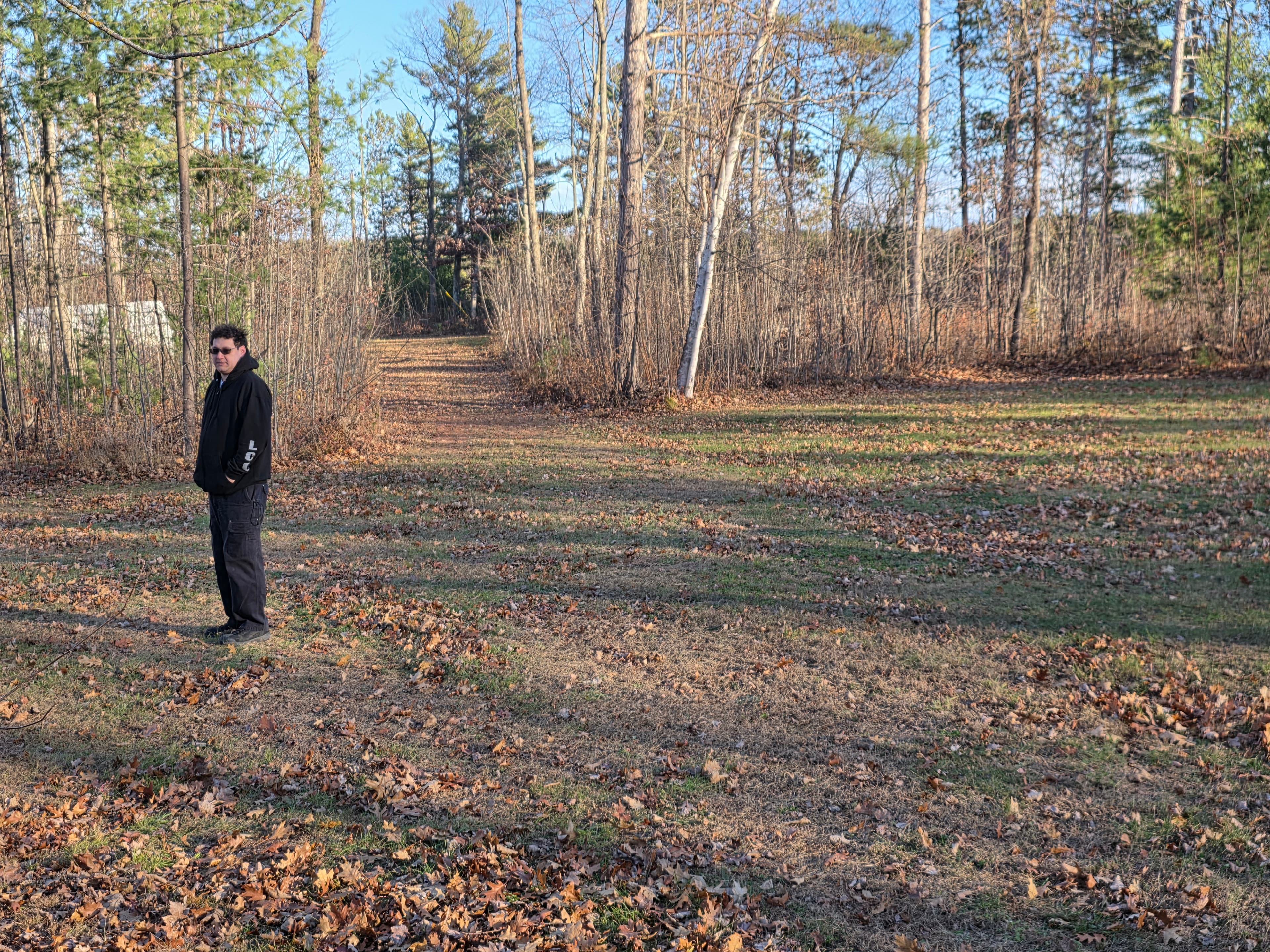 Semi-cleared lakeside view at Ode'imini Resort, Northwoods Wisconsin